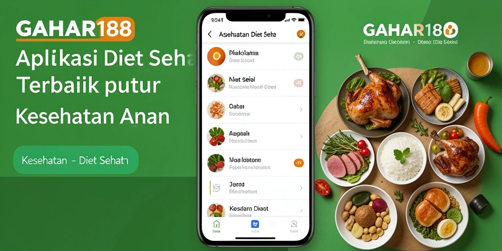 Antarmuka GAHAR188 menampilkan fitur Diet Sehat yang intuitif.