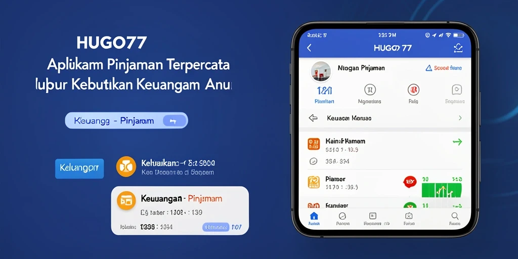 Antarmuka pengguna HUGO77 yang sederhana dan efisien untuk pengajuan pinjaman.