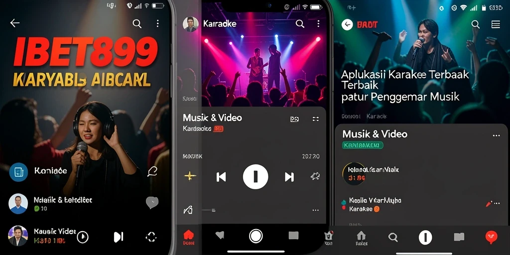 Antarmuka aplikasi IBET899 yang menarik dan mudah digunakan untuk karaoke.