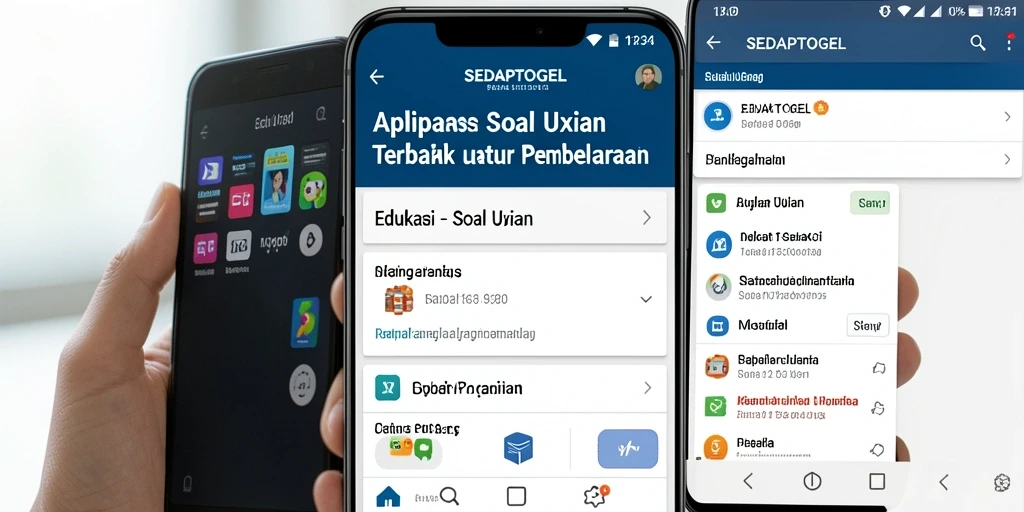 Antarmuka SEDAPTOGEL menampilkan soal ujian interaktif.