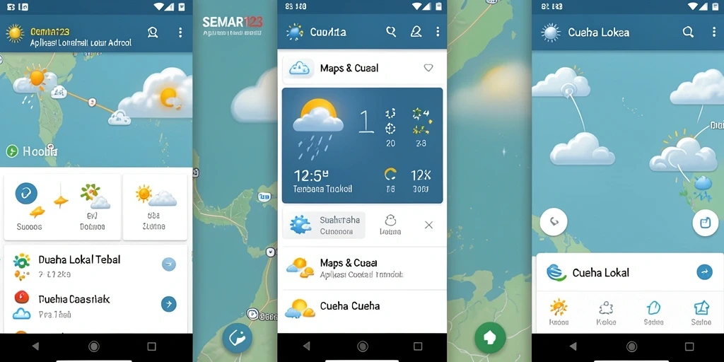 Antarmuka SEMAR123 menampilkan informasi cuaca lokal yang jelas dan menarik.