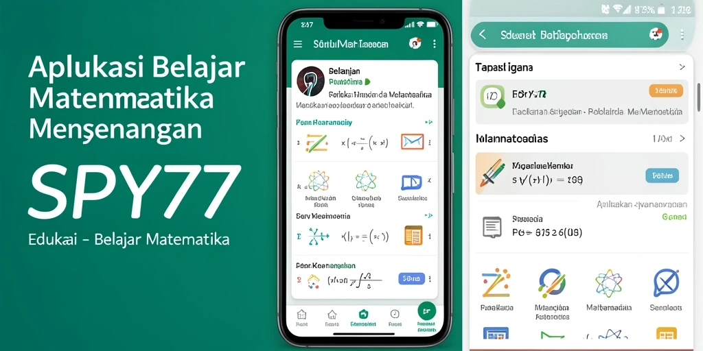 Tampilan antarmuka SPY77 untuk belajar matematika yang interaktif.