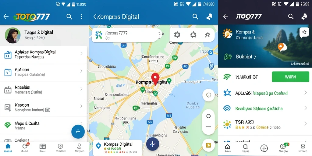 Antarmuka TOTO777 menampilkan fungsi kompas digital yang akurat.