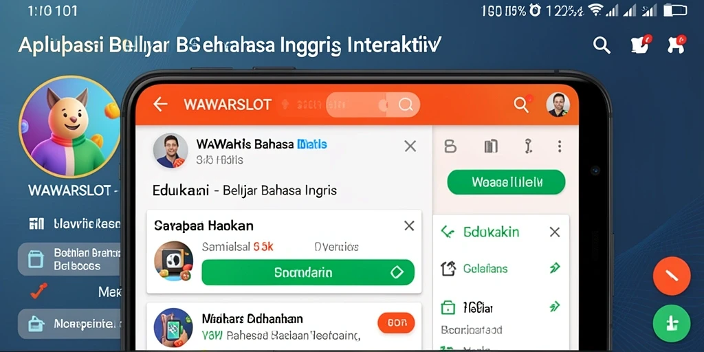 Tampilan antarmuka aplikasi WAWARSLOT yang menarik dan interaktif.